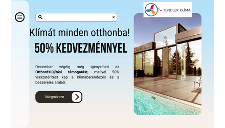 Vegyen klímát 50% kedvezménnyel!