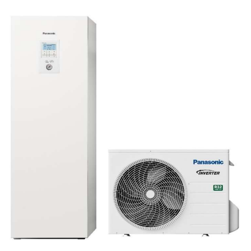Panasonic ALL IN ONE ÚJ &quot;J&quot; Generáció High Performance Osztott hőszivattyú 1 fázisú, 200 l-es HMV tartállyal