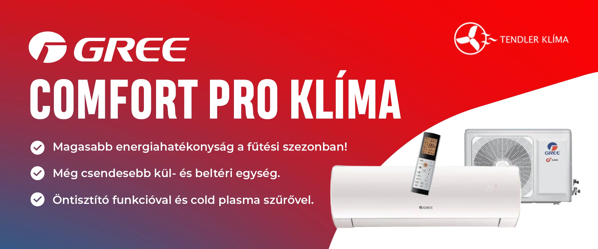 Gree Comfort Pro inverter 3,5 kW klíma szett