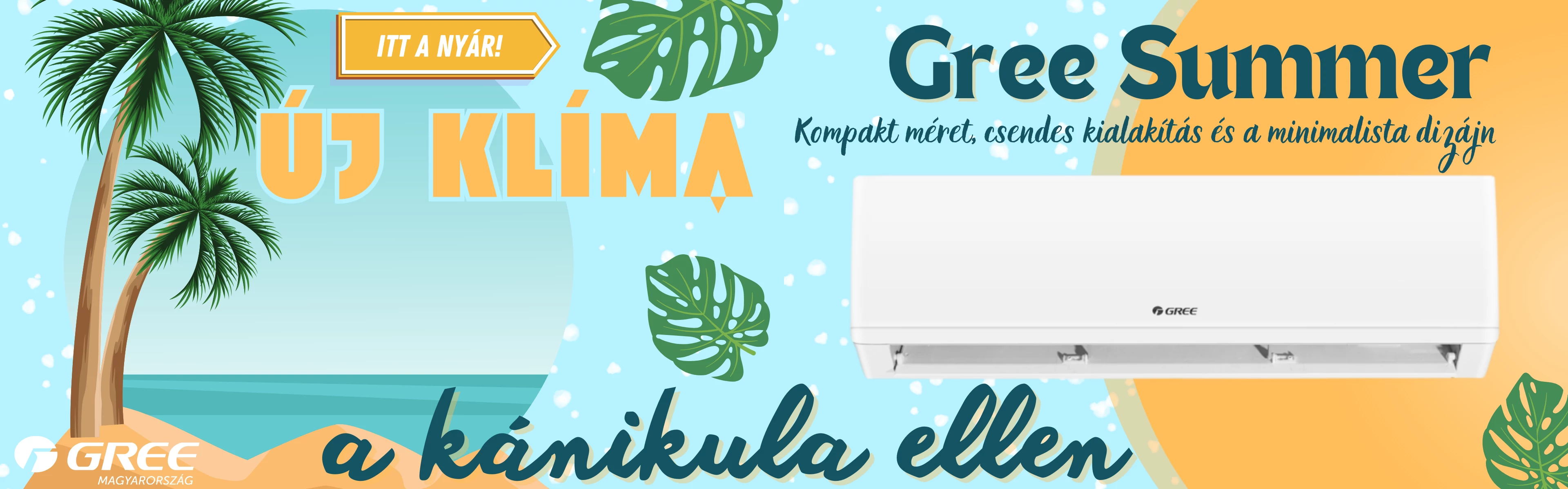 Gree Summer inverter 3,2 kW Klíma Szett
